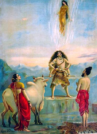 Ganga vatram or Descent of Ganga, Raja Ravi Varma